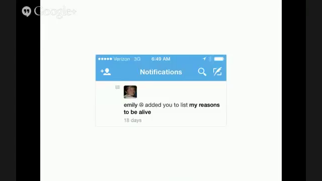 Screenshot of a Twitter notification of a user adding the Lonely Project account to a list named "my reasons to be alive"