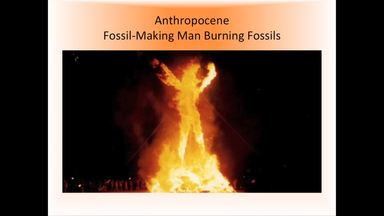 The Burning Man effigy, burning