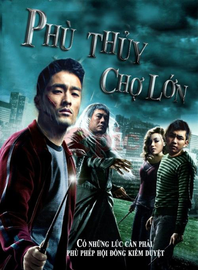 Fake movie poster for Bụi Đời Chợ Lớn, referencing the style of promotions for the Harry Potter movies