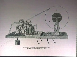 Line illustration of a telegraph machine
