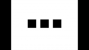 Three black squares in a row