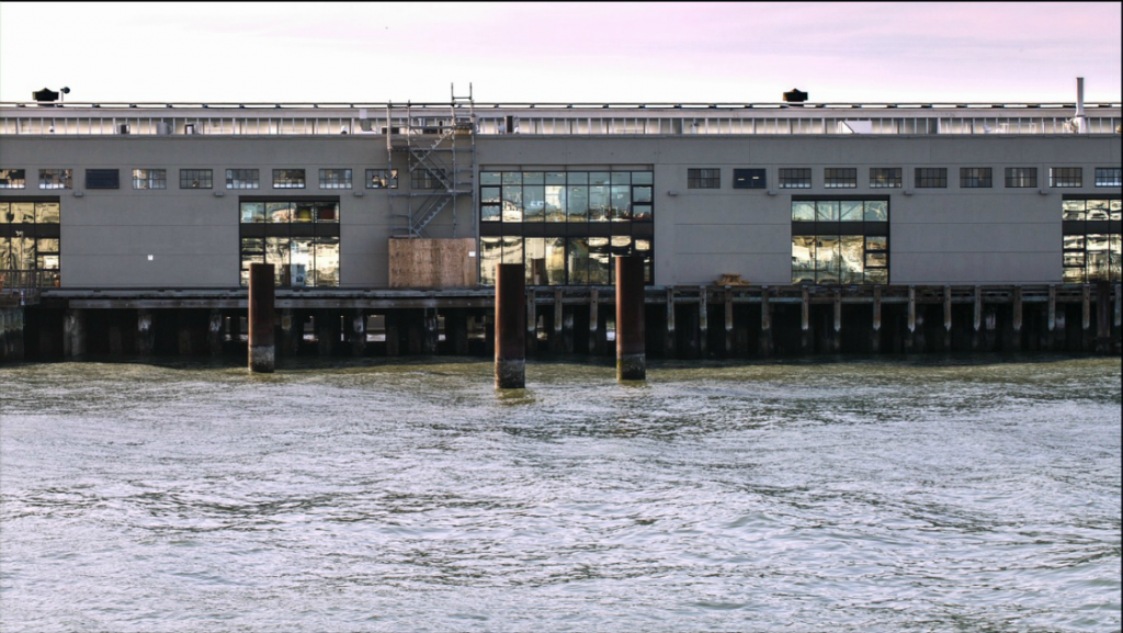 View from across water of the Pier 9 facility.