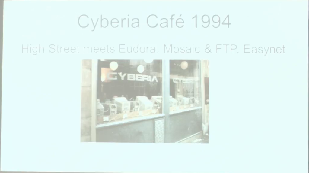 Facade of the Cyberia cafe, 1994