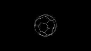 Line drawing of a soccerball