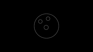 Line drawing of a bowling ball